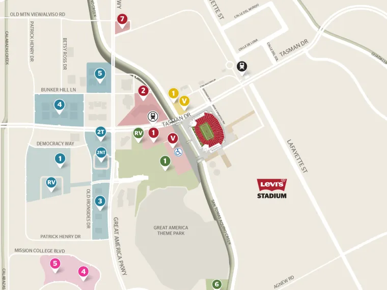 Levi's parking map Levi's parking map